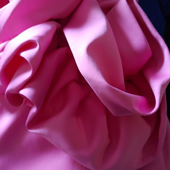 Zara Voluminous 3D Flower Design Dress Statement Piece Fuchsia Party Floral Mini - Picture 12 of 15